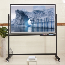 휴그린 이동식 무반사 스크린 유리 칠판 1800mm / 양면사용(스크린보드+화이트보드) 3컬러 이동형 스탠드