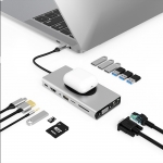 베이식스  USB C타입 15/14 포트 멀티허브 /아이폰 무선충전 , 맥북 HDMI 지원