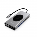 베이식스  USB C타입 15/14 포트 멀티허브 /아이폰 무선충전 , 맥북 HDMI 지원